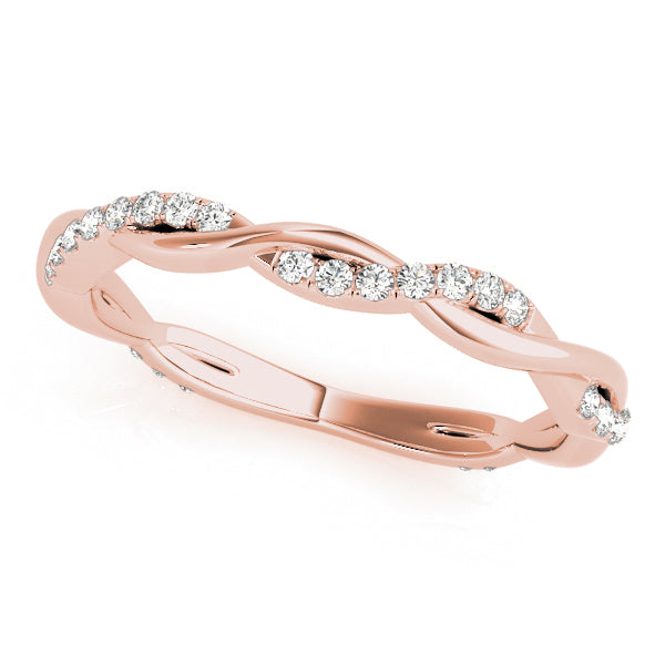 Twisted Eternity Diamond Wedding Band