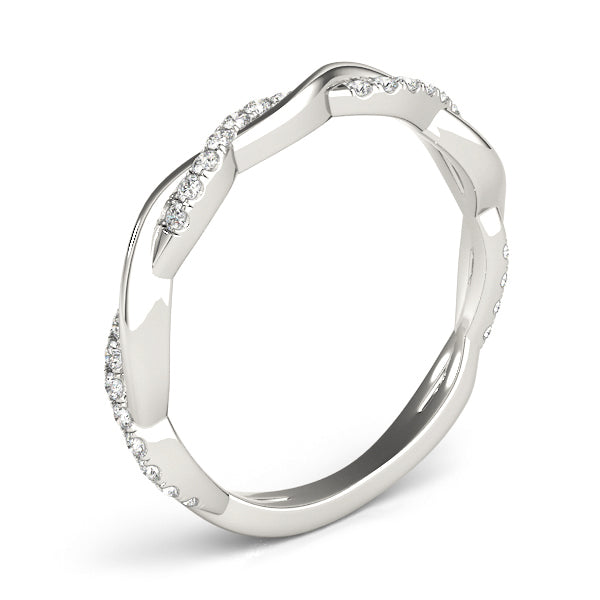 Twisted Eternity Diamond Wedding Band