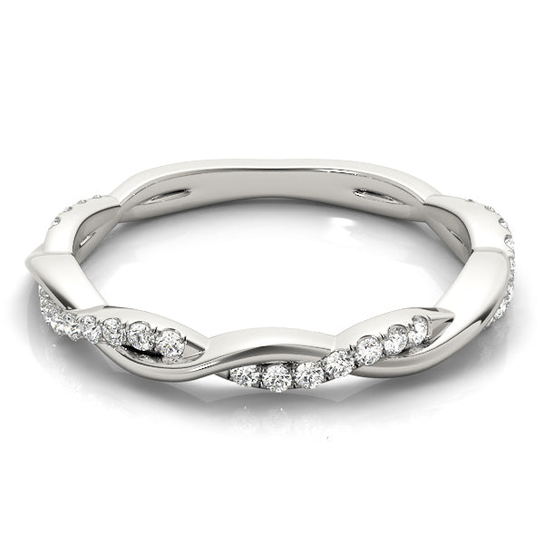 Twisted Eternity Diamond Wedding Band