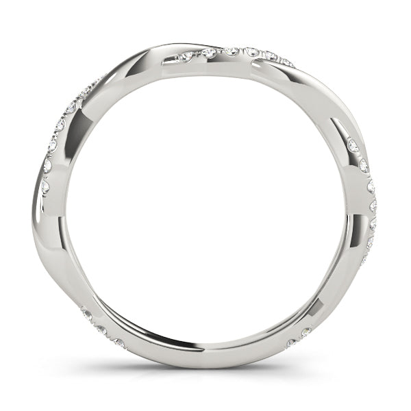 Twisted Eternity Diamond Wedding Band