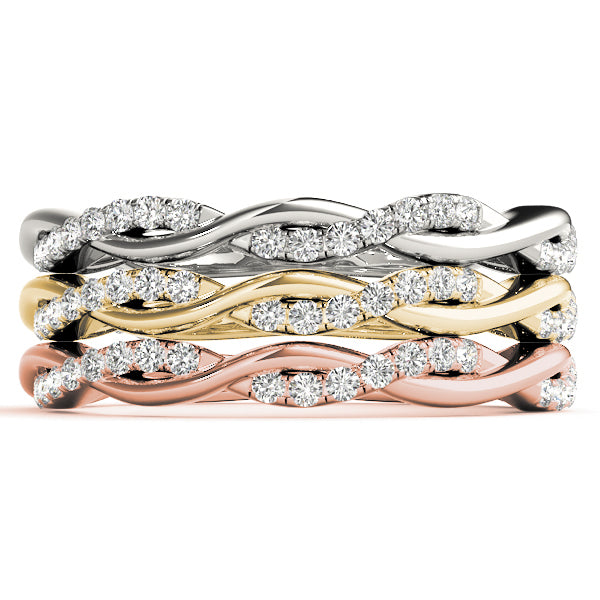 Twisted Eternity Diamond Wedding Band