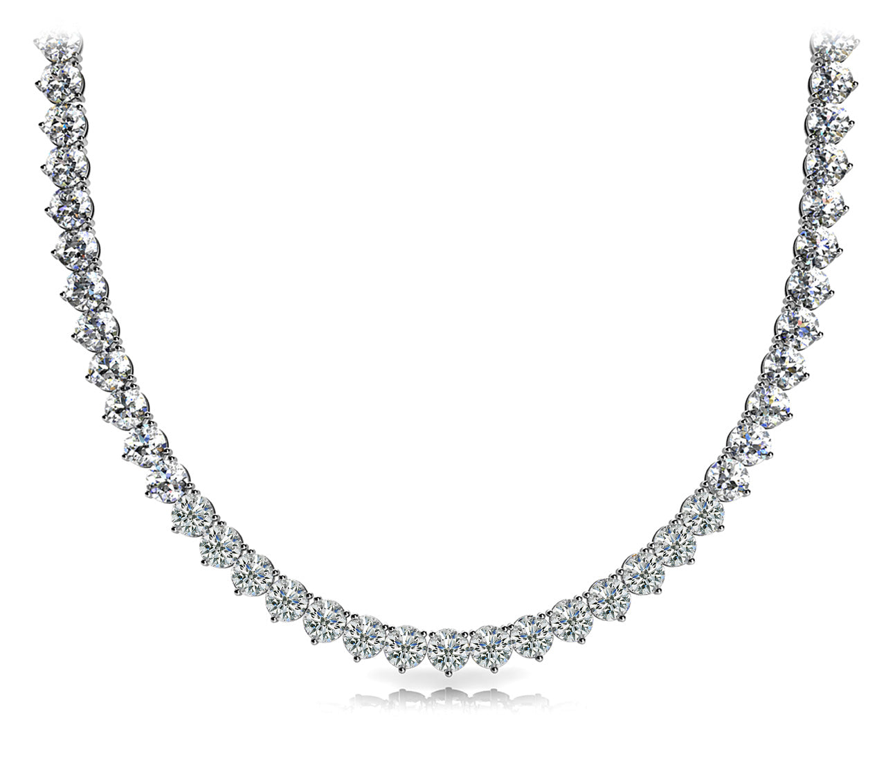 Radiance Diamond Tennis Necklace in White Gold