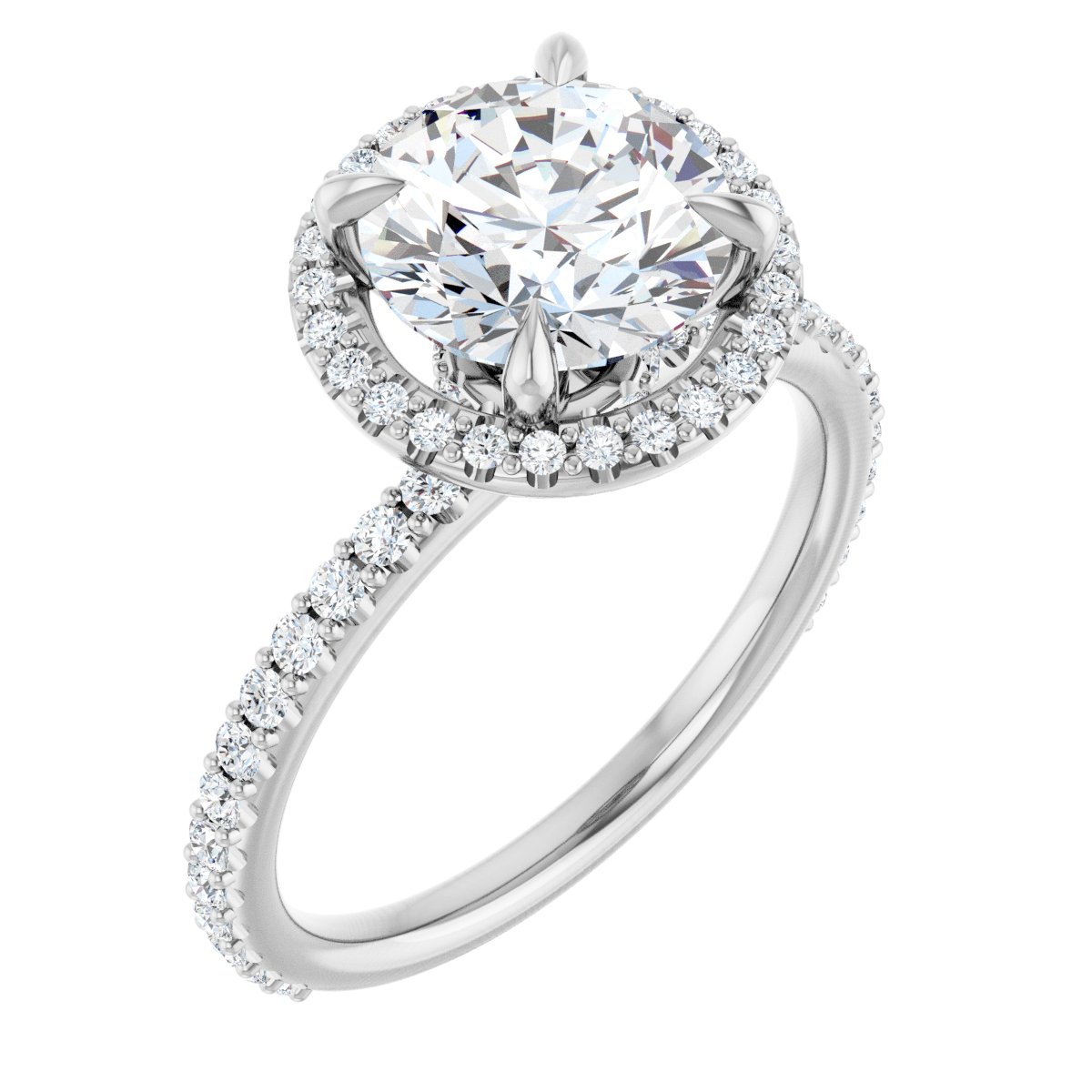 Halo-Style Engagement Ring 123310