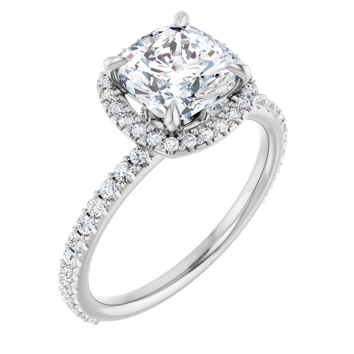 Halo-Style Engagement Ring 123310