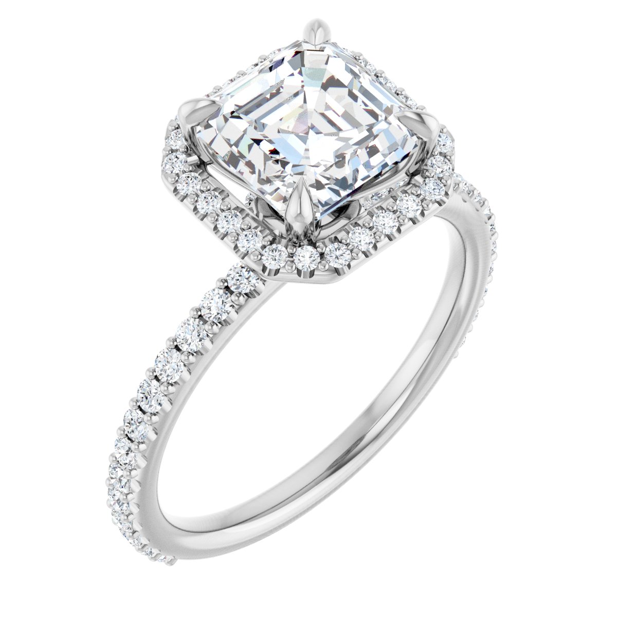 Halo-Style Engagement Ring 123310