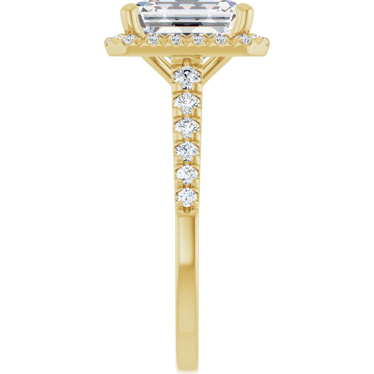 French-Set Halo-Style Engagement Ring 123861